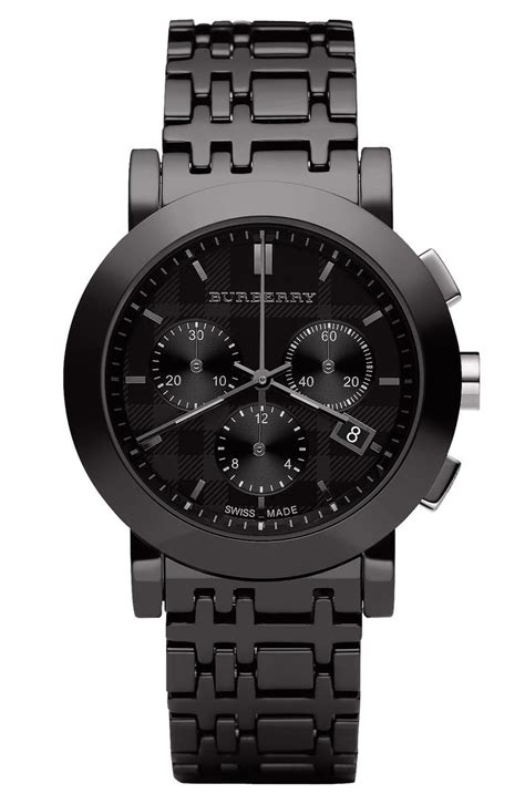 burberry large ceramic chronograph|Burberry stainless steel chronograph watch.